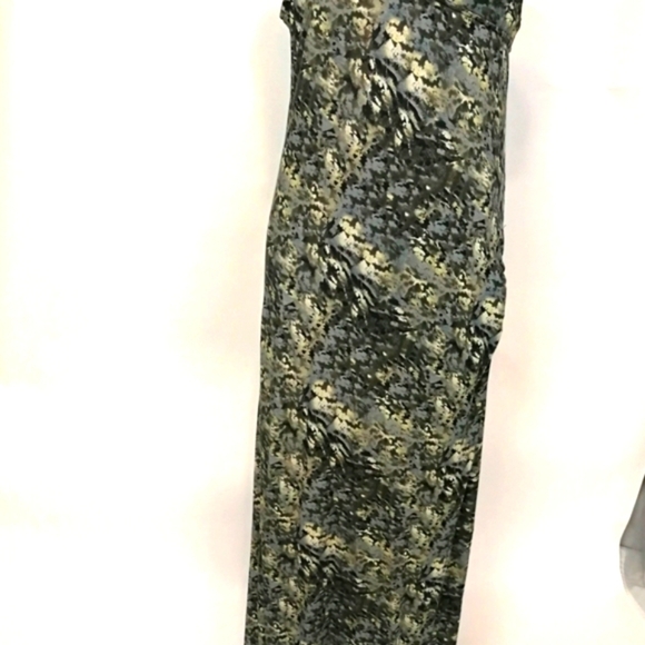 00s vintage fine gage jersey animal camo printed maxi gown with cutouts - Picture 7 of 14